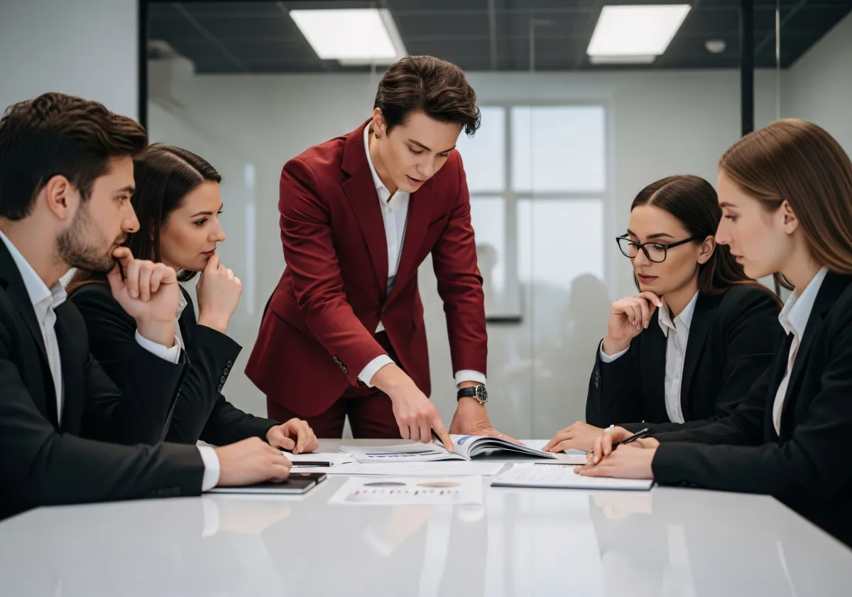 Analytics team working together